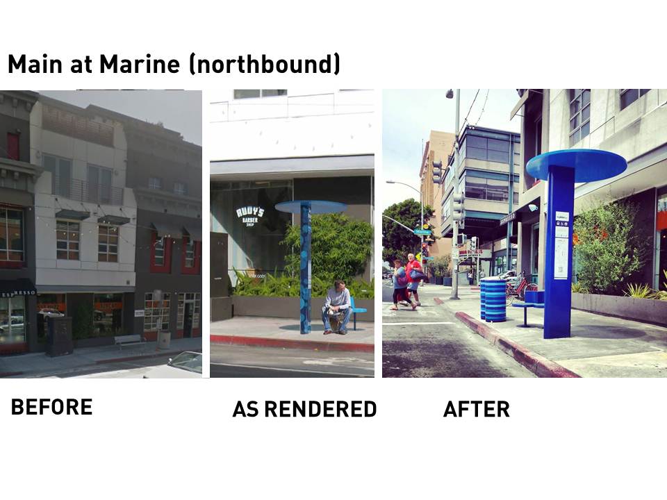 Before & After: Main at Marine (northbound)